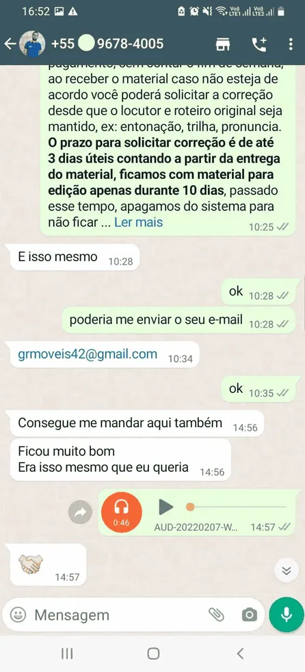 Depoimento Cliente 1